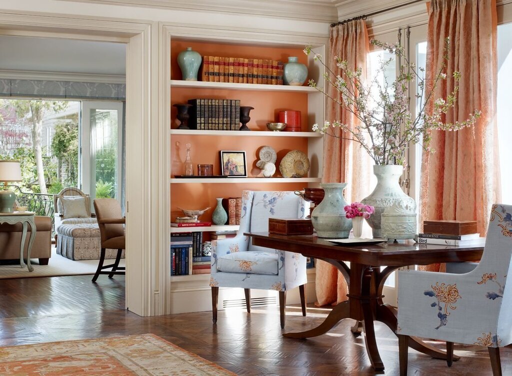 Apricot color in the interior