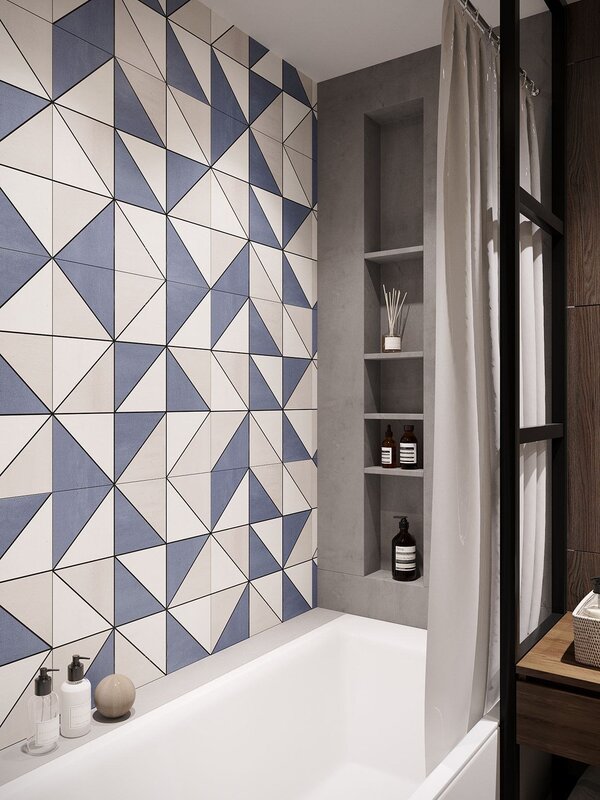 Accent tile in the bathroom