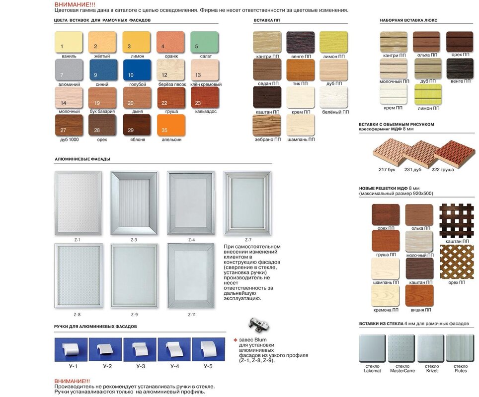 Aluminum profile for kitchen fronts