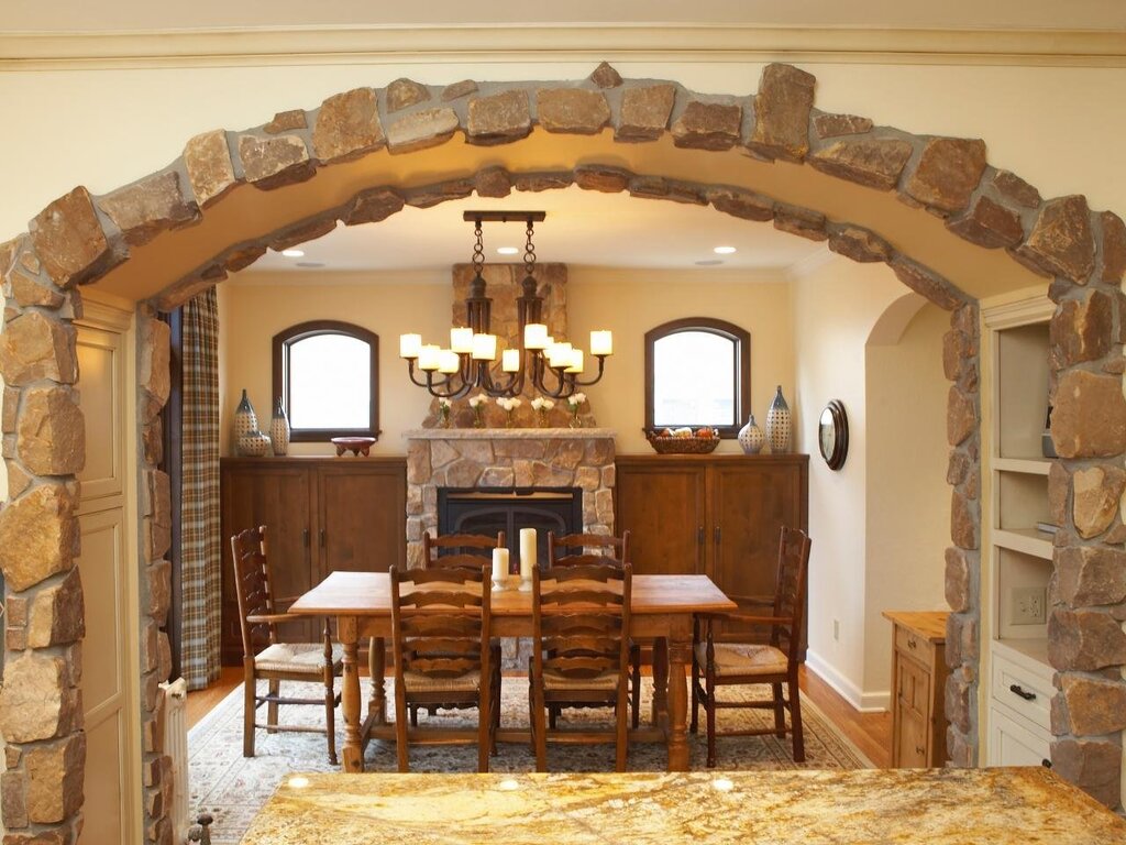 Arch made of decorative stone