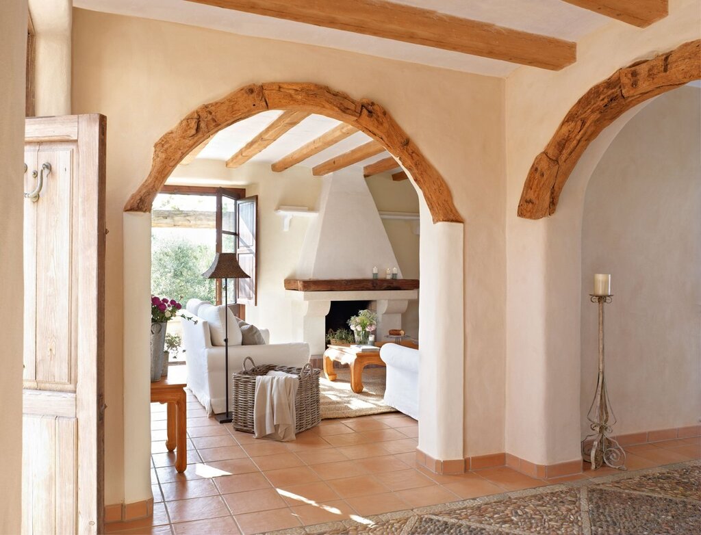 Wooden interior arches