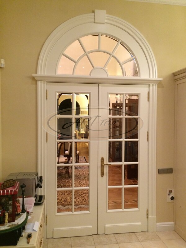 Arched transom windows for interior doors