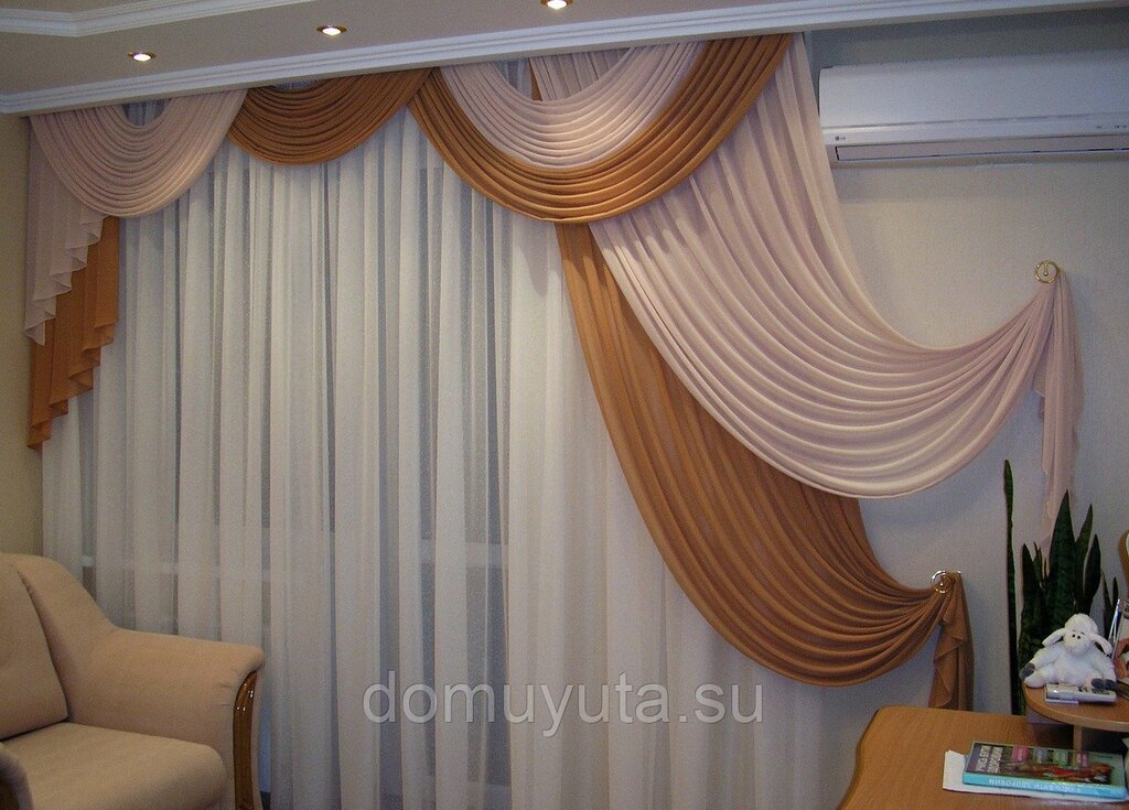 Asymmetrical curtains 33 фото