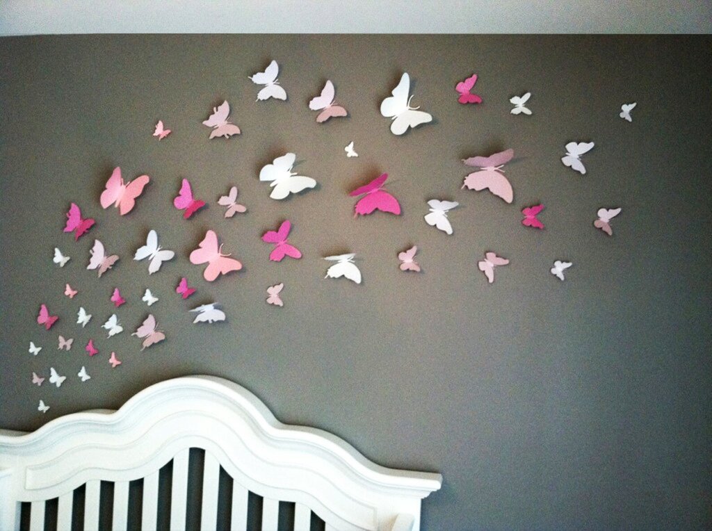 Paper butterflies for decoration