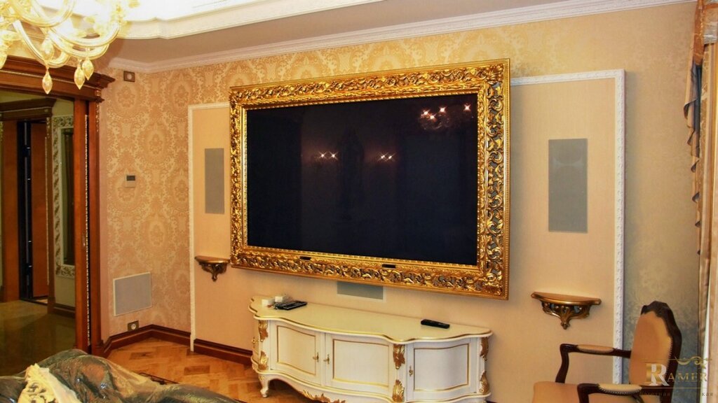 Frame for a TV on the wall