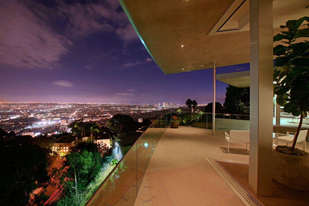 Balcony at night