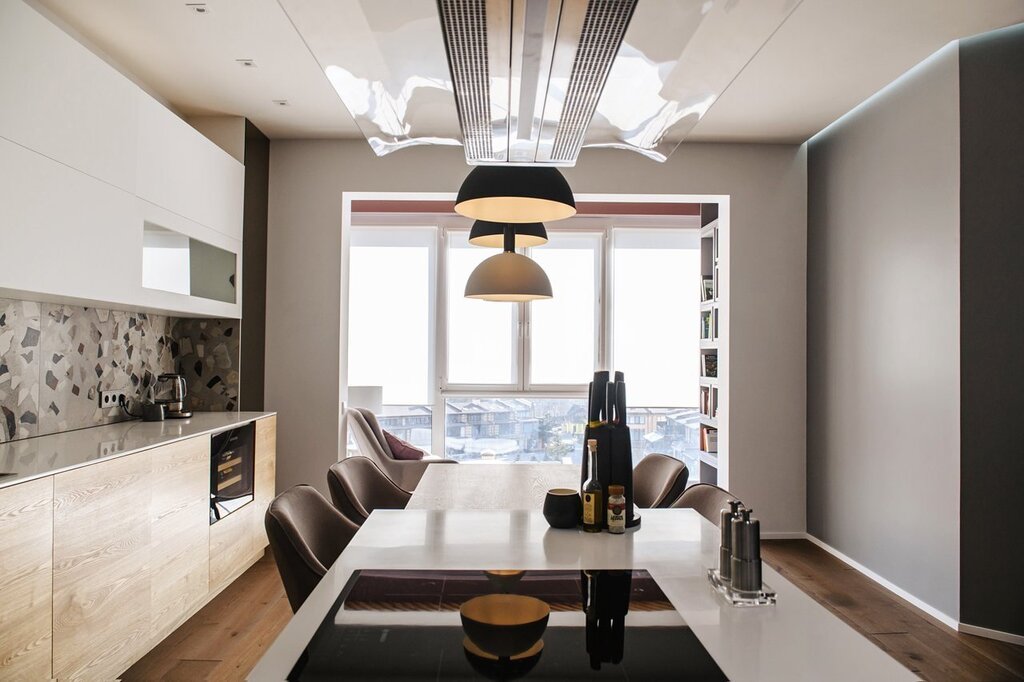 A balcony connected to the kitchen