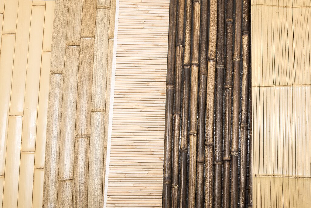 Bamboo in rolls for finishing