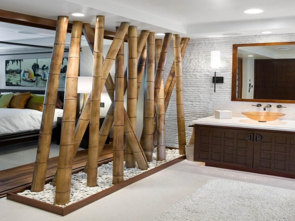 Bamboo sticks for interior decor