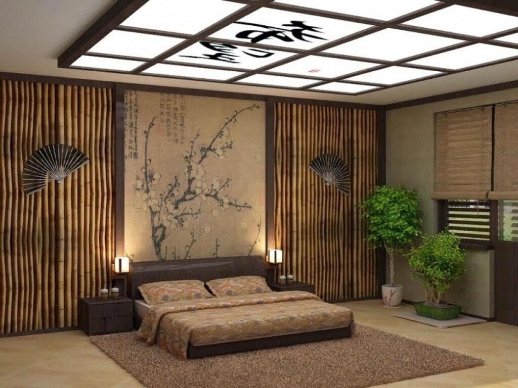 Bamboo panels for the ceiling