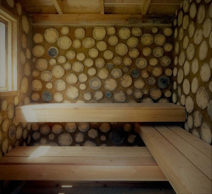 A cobwood sauna