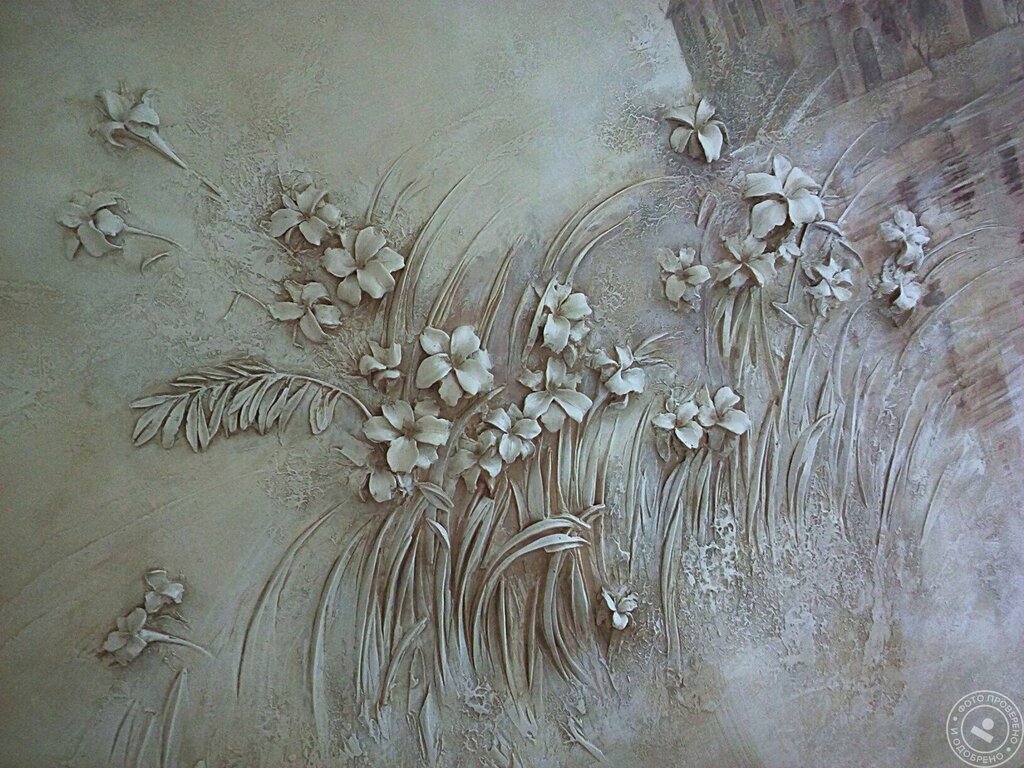 Bas-relief made of plaster