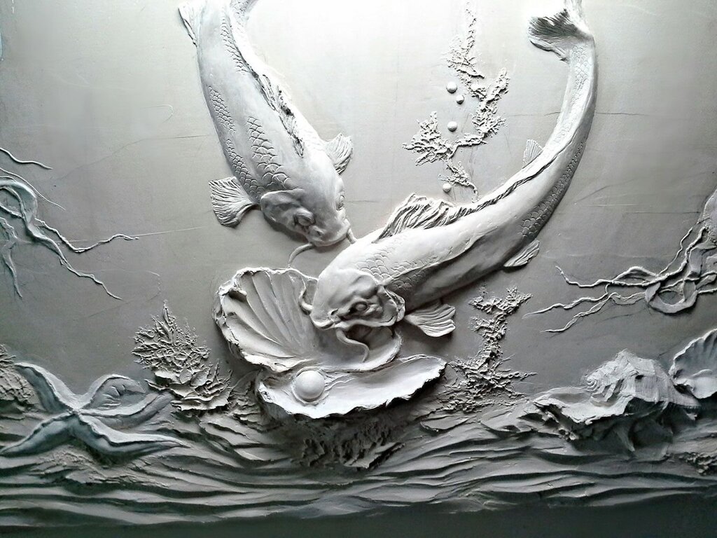 Bas-relief of a fish