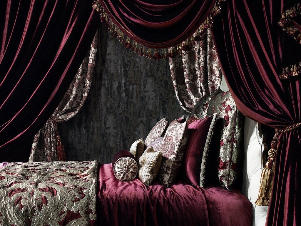 Velvet curtains