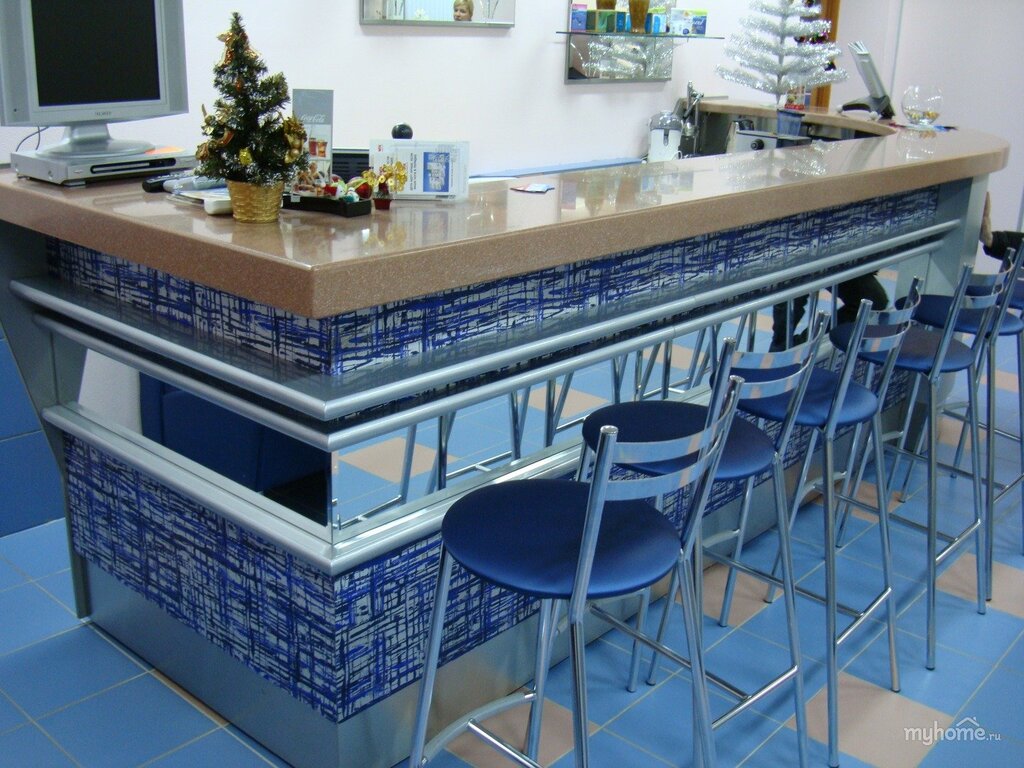 Bar counter made of tiles 20 фото