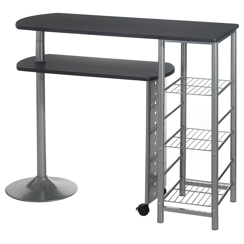 Bar table with shelves