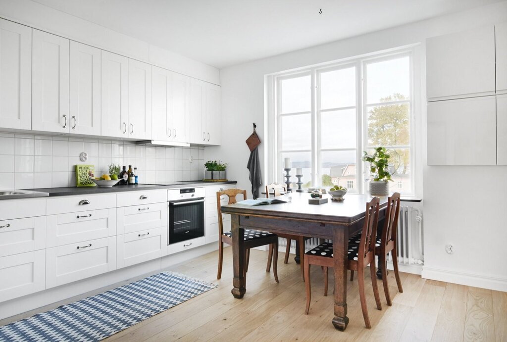 White kitchen in Scandinavian style