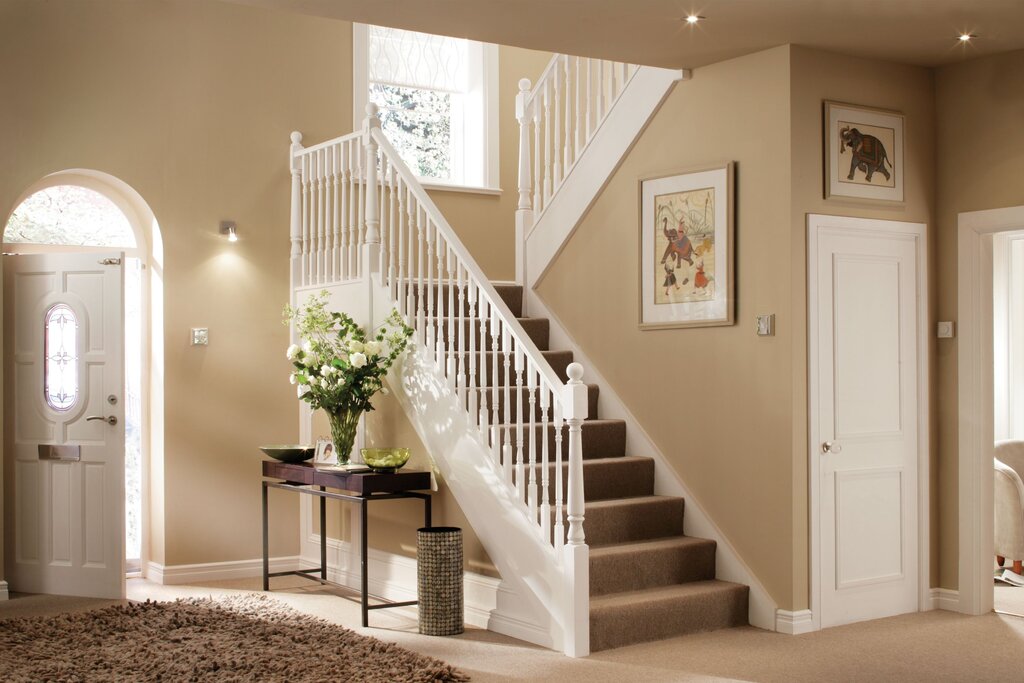 White staircase