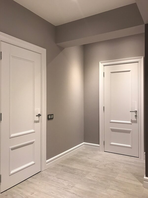 White doors and baseboards