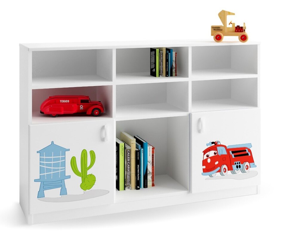 White shelves for the children's room