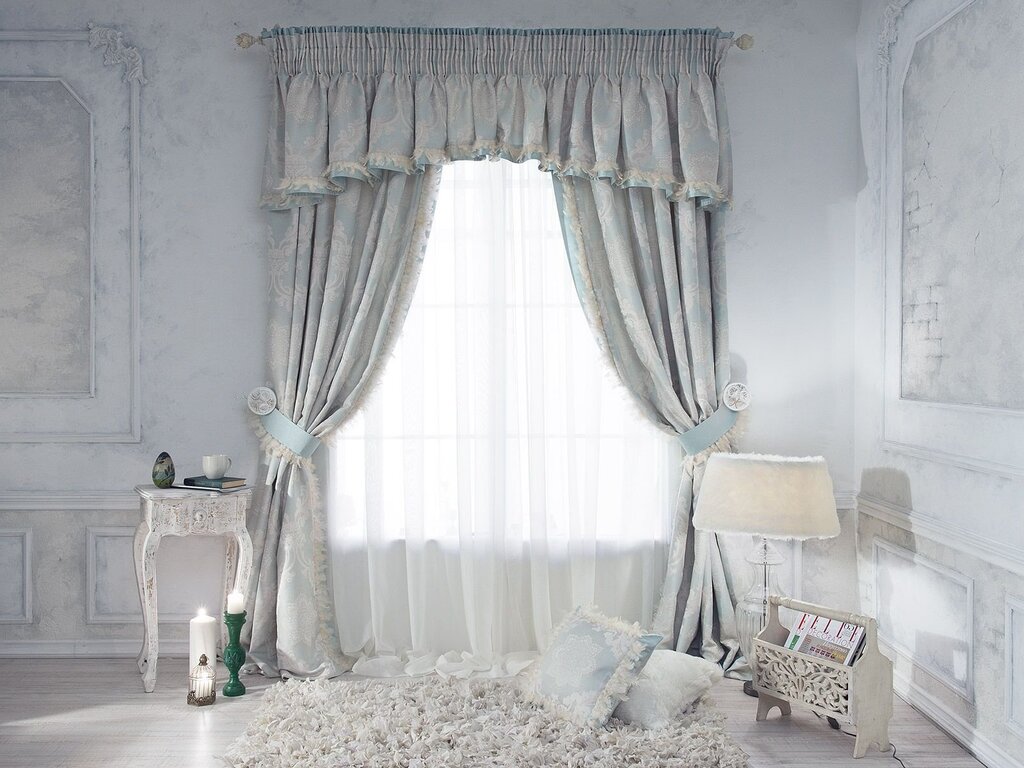 White curtains