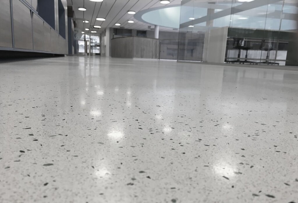 White epoxy floor