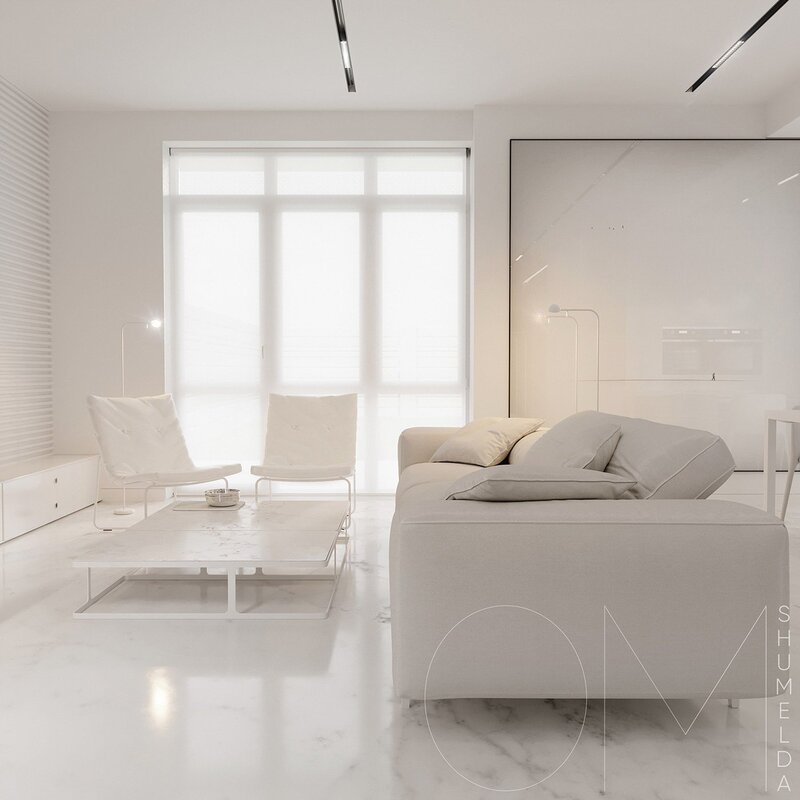 White minimalist interior