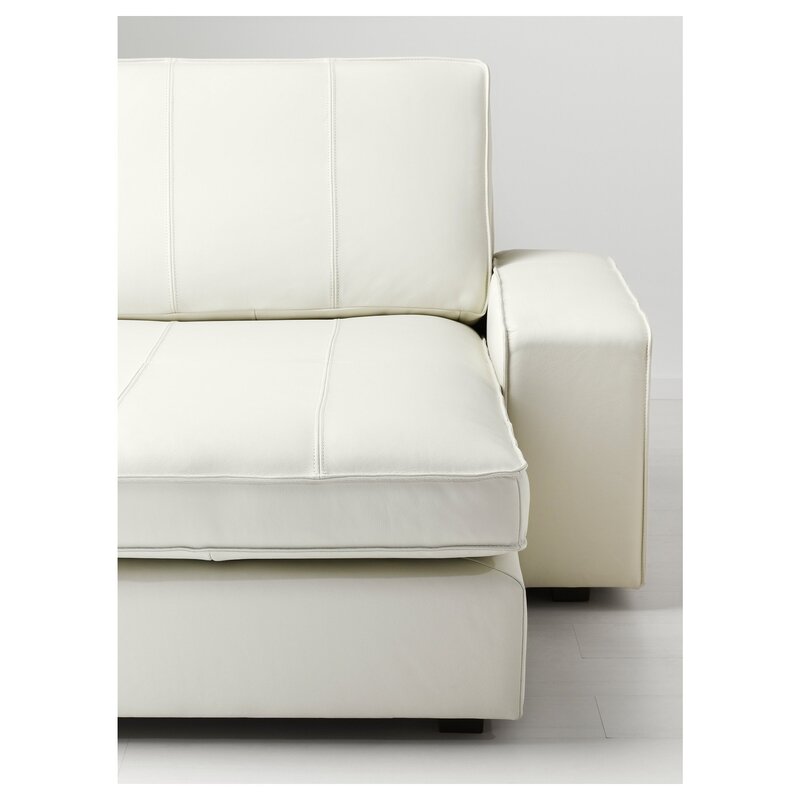 White leather IKEA sofa