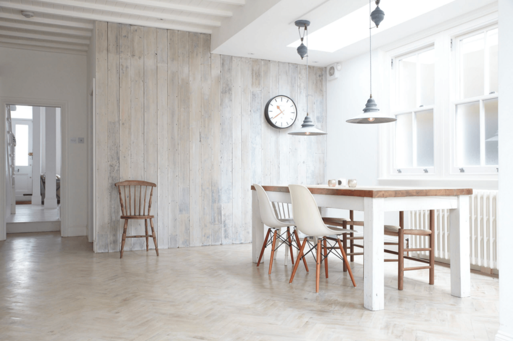 White laminate in the kitchen