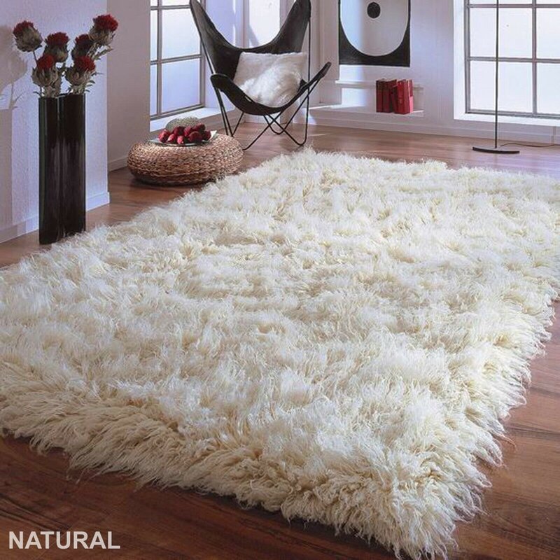 White fluffy carpet