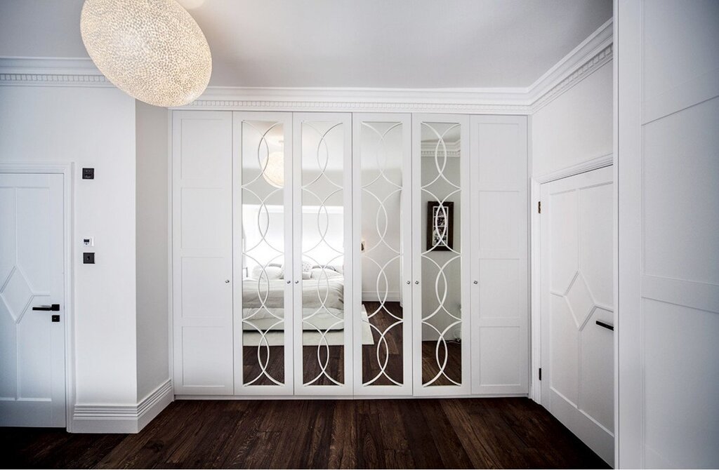 White wardrobe in the interior