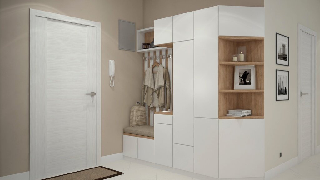 White wardrobe for the hallway