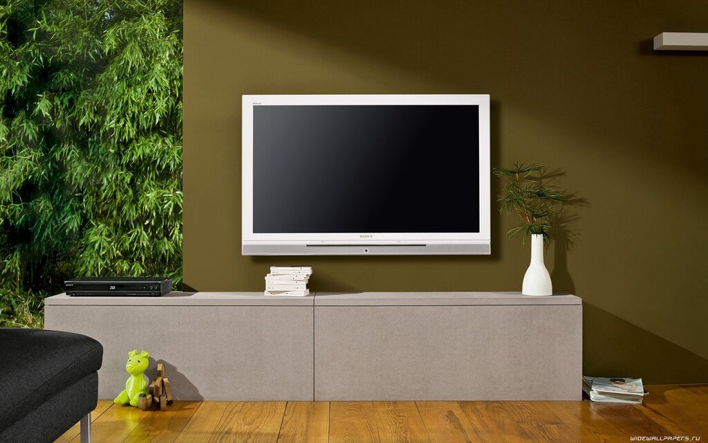 White television in the interior