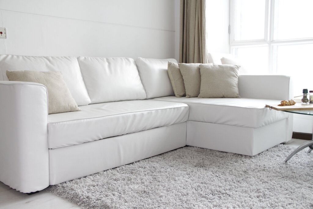 White corner sofa