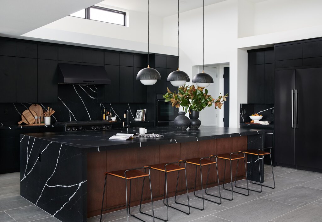 Black and white kitchen