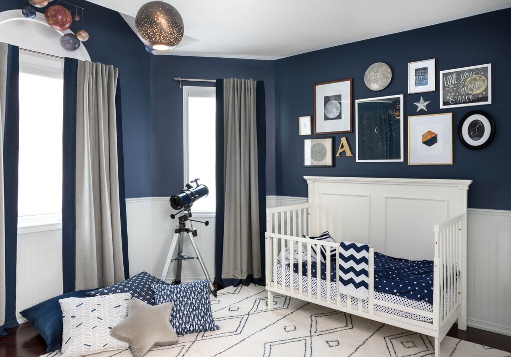 White and blue children's room