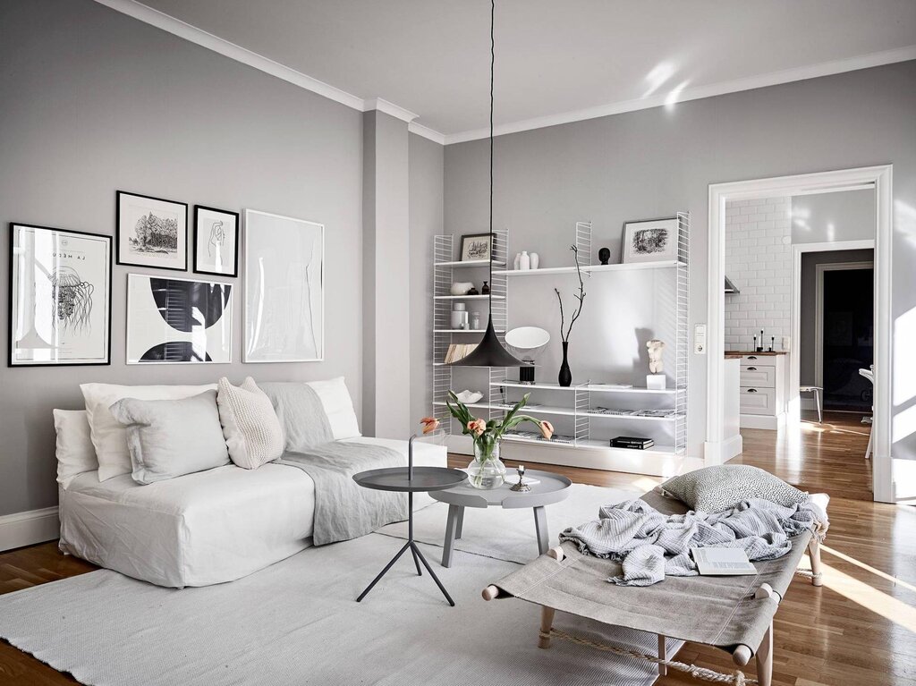 White-gray interior