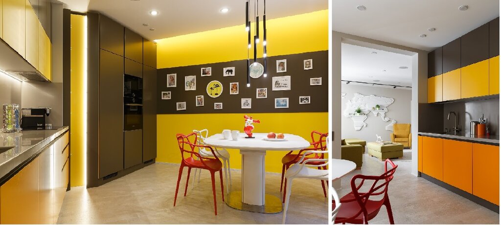 White and yellow kitchen