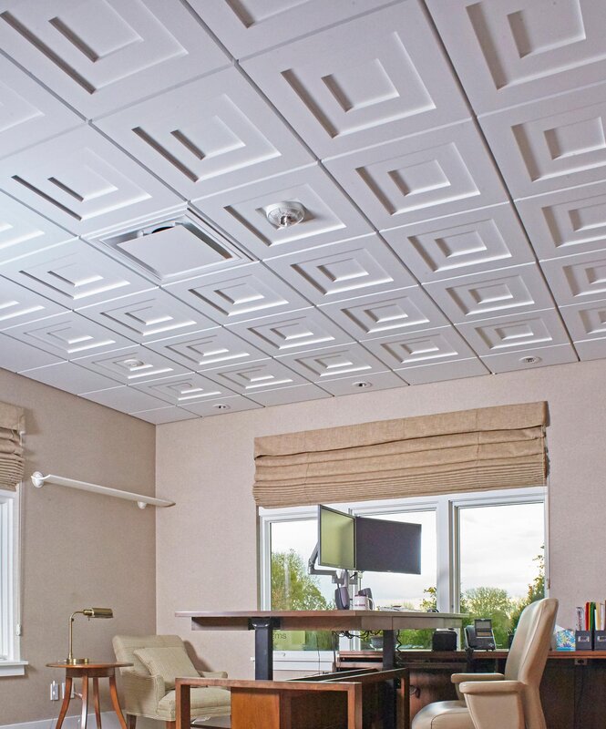 Seamless panels for the ceiling