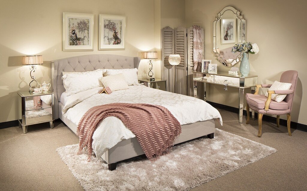 Beige bed