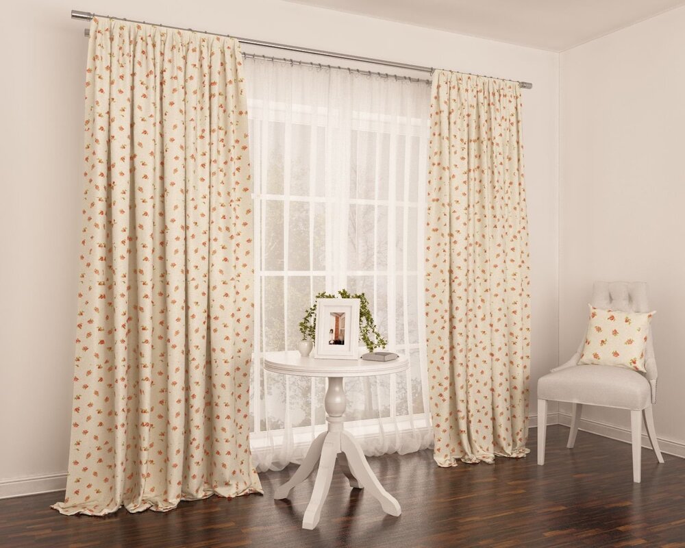 Beige curtains