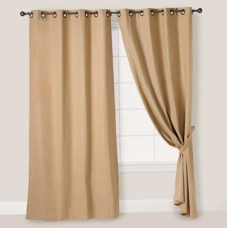 Beige curtains