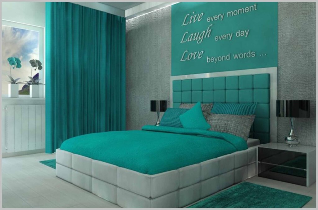 Turquoise bed