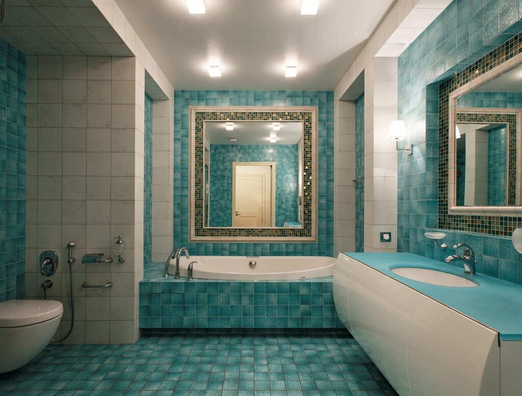 Turquoise tile for the bathroom