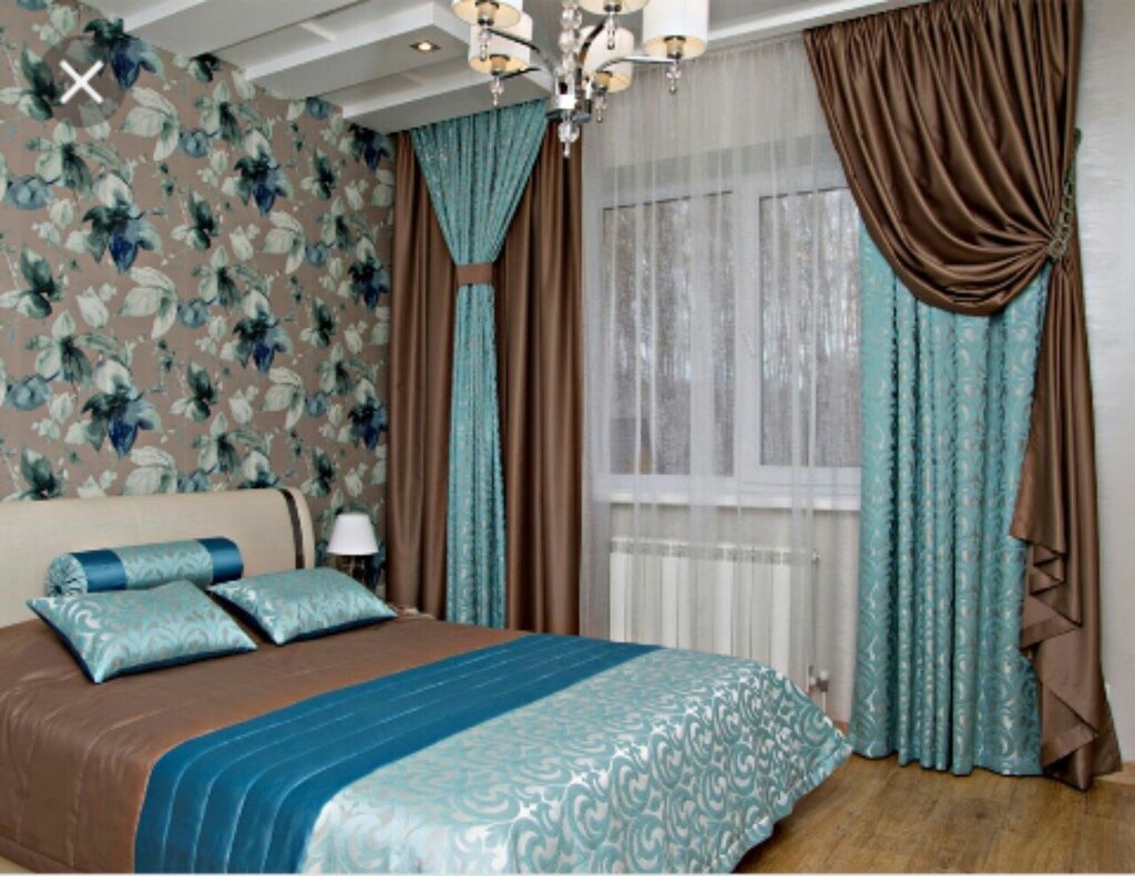 Turquoise curtains