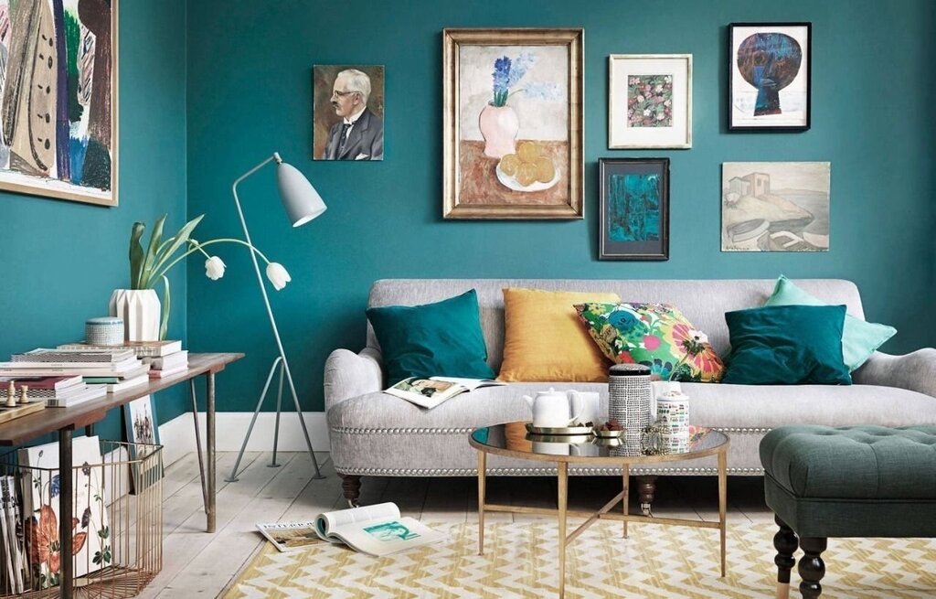 Turquoise wall color