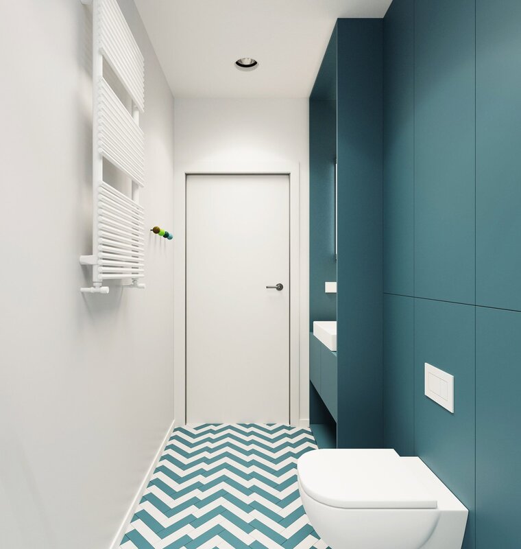 Turquoise toilet