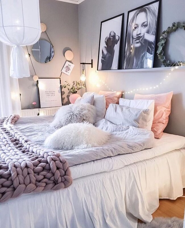 A big beautiful bed