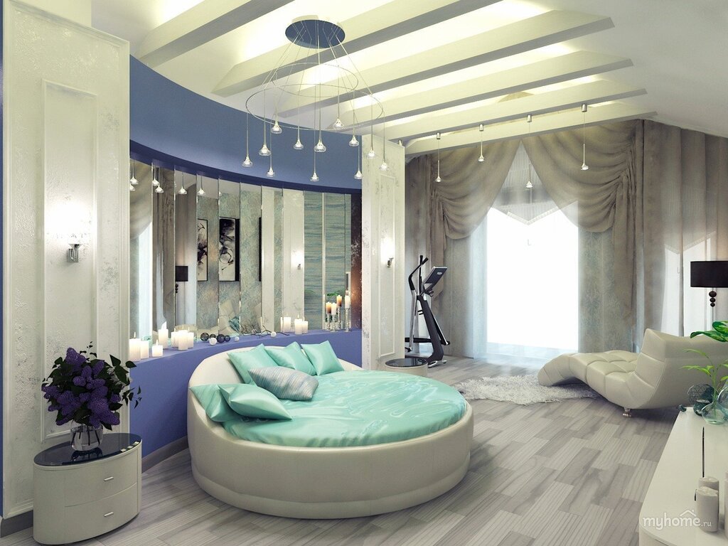 Large round bed