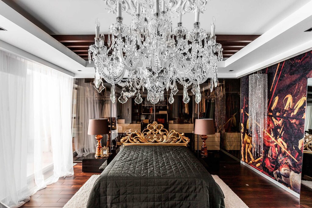 Large chandeliers in a modern style